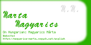 marta magyarics business card